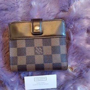 Authentic Louis Vuitton Damier Compact Wallet